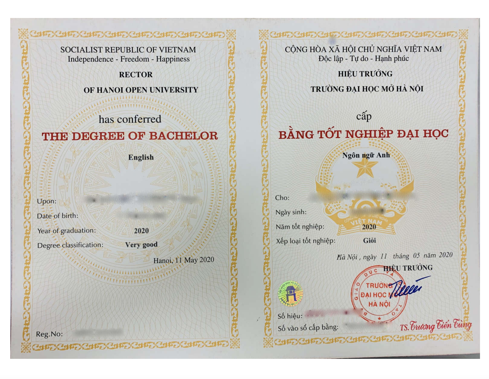 bằng đại học từ xa viện đại học mở hà nội